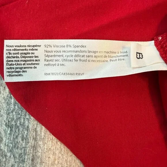 Eileen Fisher Women's Red Tunic Blouse XS Long Sleeves Lagenlook Stretch - Picture 5 of 7